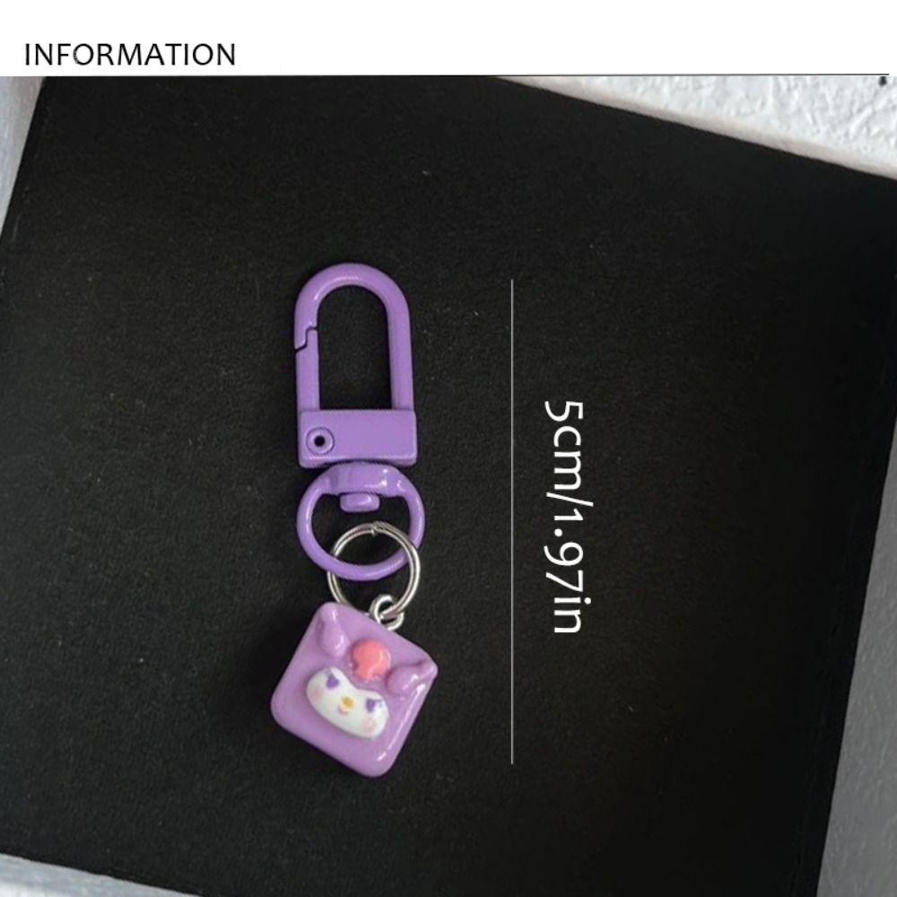 Mmluck cinnamoroll Móc Khóa resin Mặt Vuông Hình Khối Lập Phương pachacco purin kuromi anime kawaii my melody