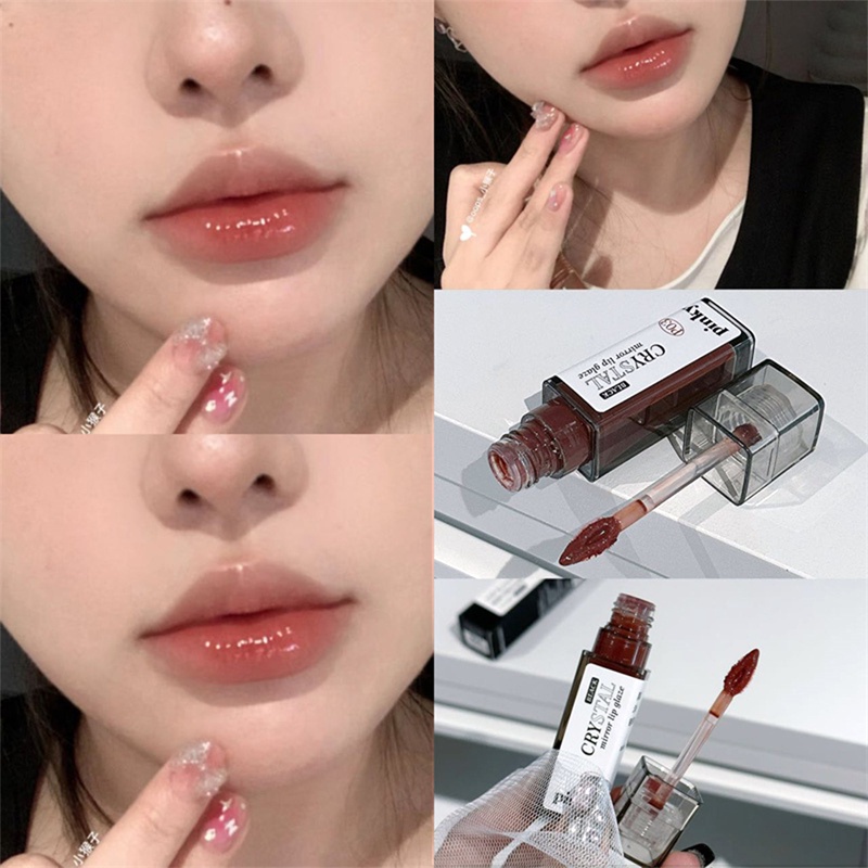 Son Bóng pingkyfocus Màu Trong Suốt Chống Thấm Nước Và Không Phai Màu HB