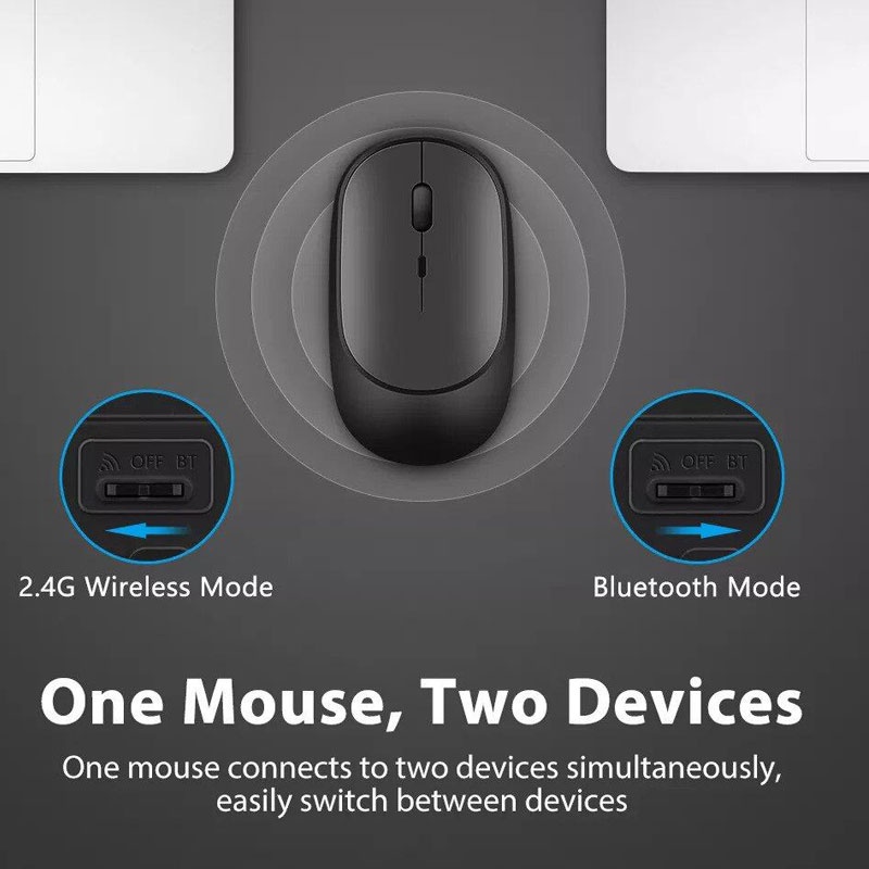 Chuột Không Dây bluetooth 2.4g Có Thể Sạc Lại
