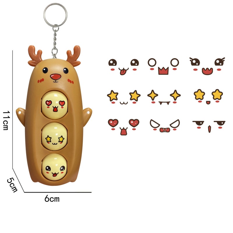 Red-nosed Đồ Chơi Hình Tuần Lộc Nhồi Bông 9 Kiểu Thay Đổi Khuôn Mặt Dành Cho Trẻ Em