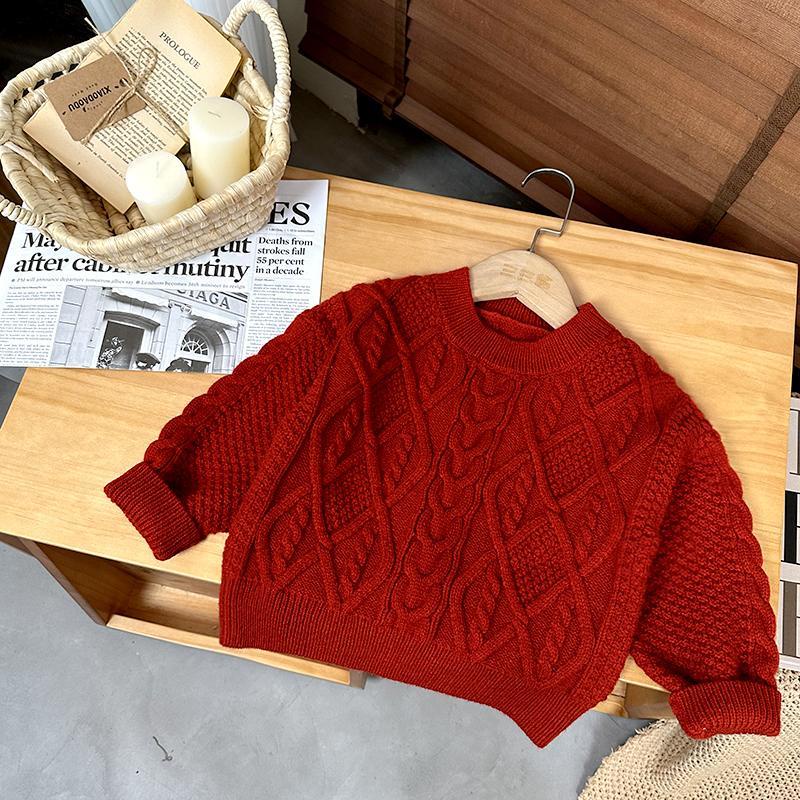 Áo sweater Dáng Rộng Màu Trơn Thời Trang Thu Đông Cho Bé Gái Màu Sắc