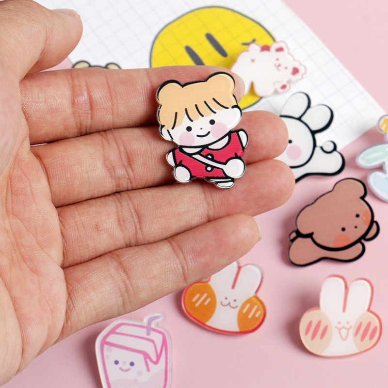 Dễ Thương Ghim Cài Áo Bằng acrylic Họa Tiết Hoạt Hình Đáng Yêu