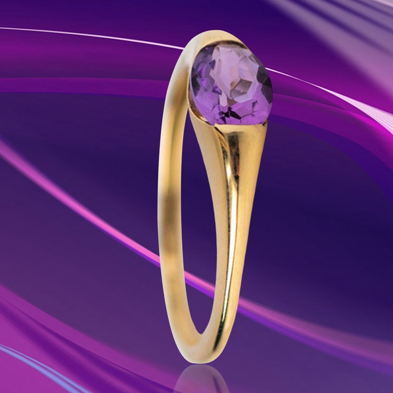 Nhẫn Bạc 925 Đính Đá sapphire Tím Thời Trang Cho Nữ