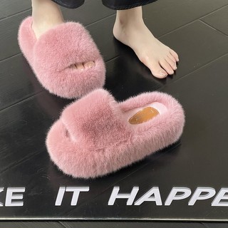 Dép Bông Đế Dày Tăng Chiều Cao 7cm (7cm).Dép Bông Đi Trong Nhà Ấm Áp Chống Trượt Thoải Mái Thời Trang Hàn Quốc
