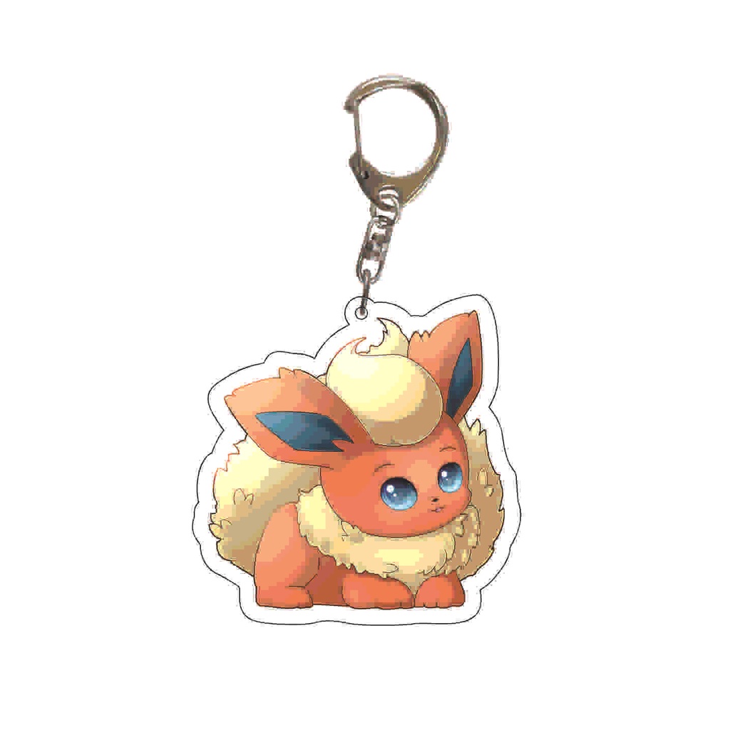 Móc khóa Pokemon Pokemon acrylic Mặt dây chuyền acrylic trong suốt Eevee