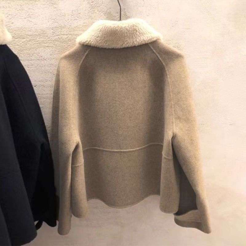 Áo Khoác Len Ngắn Hai Hàng Nút Cài Phong Cách dongdaemun Thời Trang Thu Đông Hàn Quốc Hàng Mới 2022