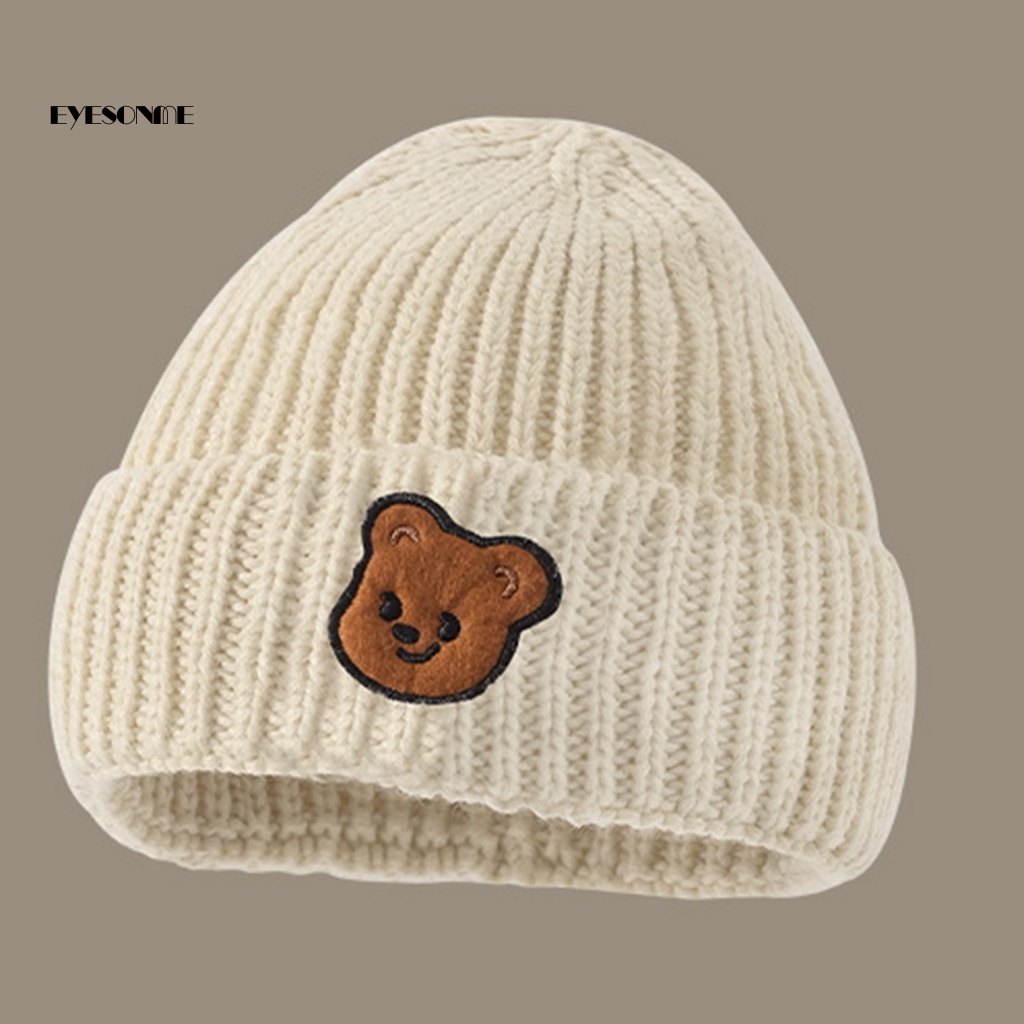 Nón beanie Màu Trơn Trang Trí Tai Thỏ Bông Hoạt Hình Bảo Vệ Tai Cho Bé Vào Mùa Đông