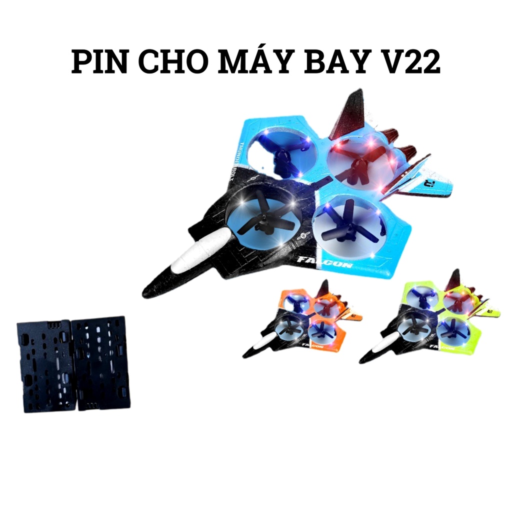 Pin sạc máy bay điều khiển từ xa X72S và V22, dung lượng 500mA, sạc nhanh trong 35-40'