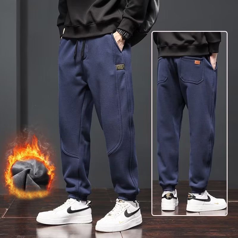 Hanlu Quần Legging Thể Thao Lót Nhung Dày Giữ Ấm Đơn Giản Phong Cách Mới Cho Nam