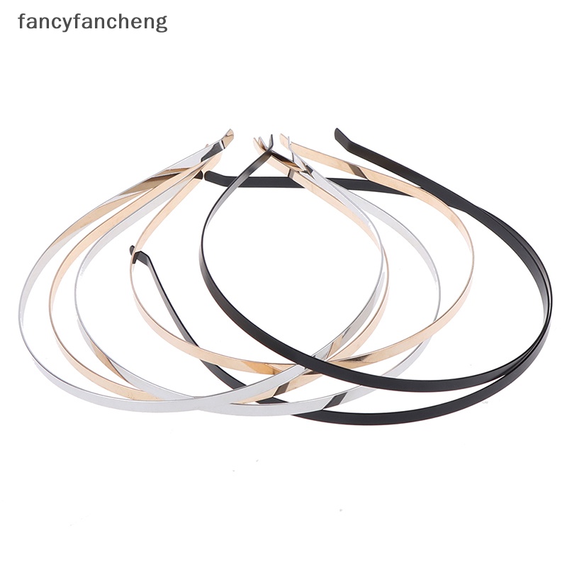 Set 2 Băng Đô Kim Loại 5mm Tự Làm Cho Nữ