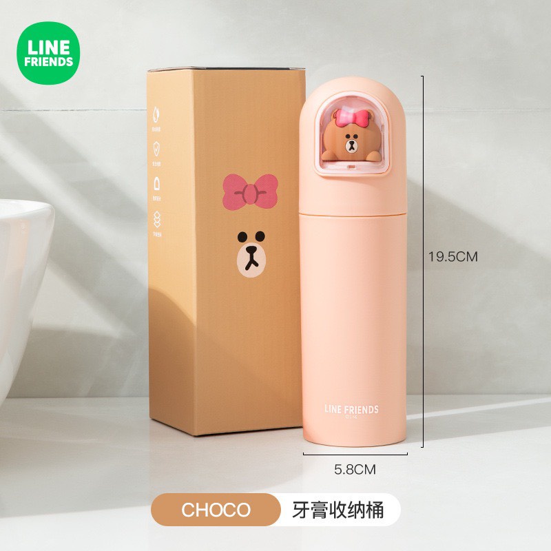 Hộp đựng kem đánh răng và bàn chải Brown, Choco