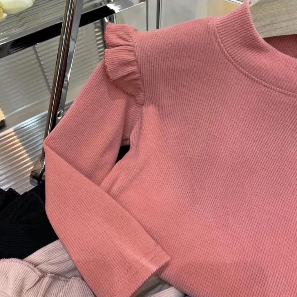 Áo Thun Tay Dài Cổ Cao Thời Trang Cho Nữ