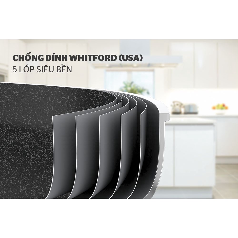 CHẢO MIỆNG RÓT, CHỐNG DÍNH VÂN ĐÁ, ĐÁY TỪ SUNHOUSE SHS20MRD,SHS26MRD,SHS28MRDSHS30MRD