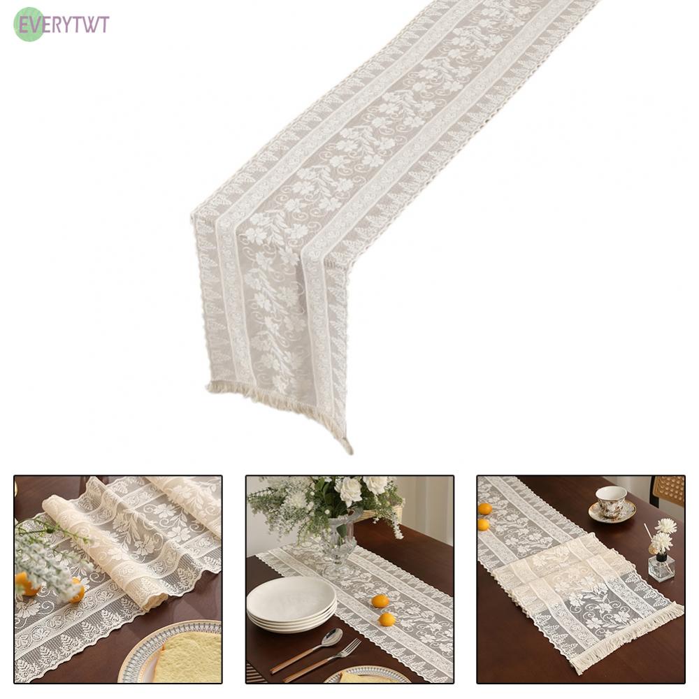 Khăn Trải Bàn Thêu Ren 30x360cm Trang Trí Tiệc Cưới