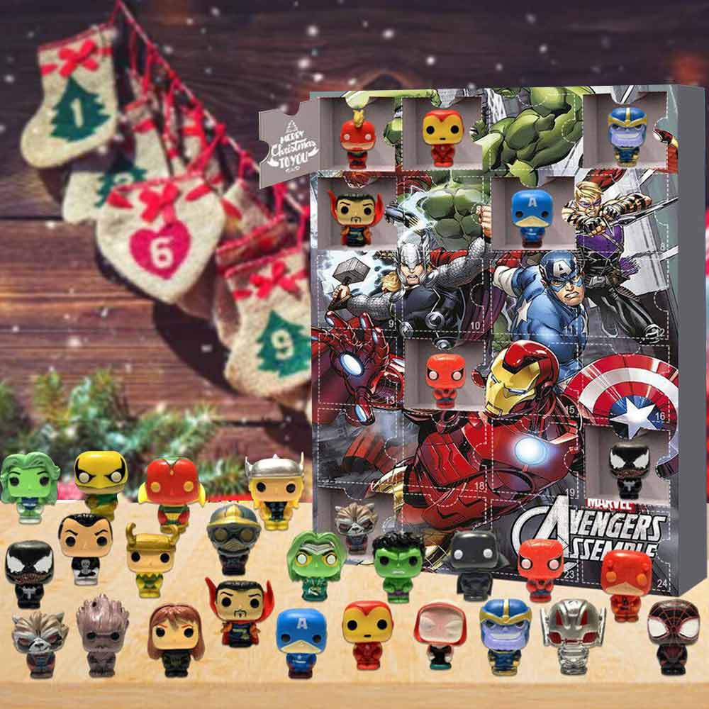 Avengers superhero toy Christmas Adventure calendar 24 day countdown blind box gift