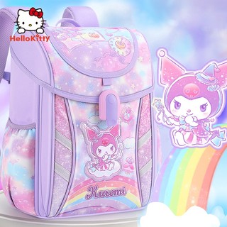 2024 Phong Cách Mới Kuromi Schoolbag Học Sinh Tiểu Học Giảm Cân Nhẹ Ba Lô Dễ Thương Schoolbag Hộp Quà Tặng Bao Bì Thích Hợp