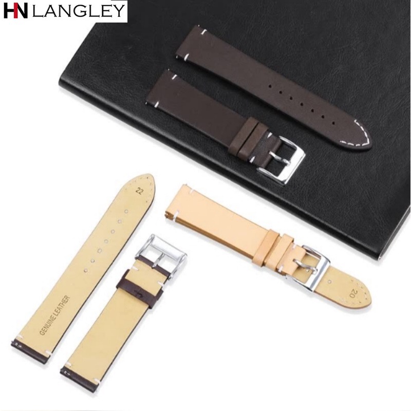 Dây Đeo Đồng Hồ Bằng Da Thật 12 14 16 18 20 22 24mm Tháo Gỡ Nhanh