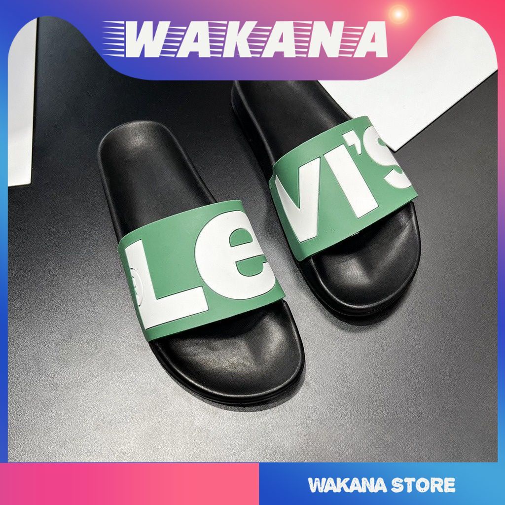 Dép nam quai ngang chữ LEVIT full màu cực hot  - WAKANA VIP