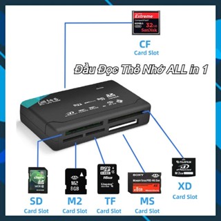 Đầu đọc thẻ nhớ tất cả trong 1 USB 2.0 Card Reader TF SD M2 MS XD CF Sony Pro-HG điện thoại máy ảnh camera PKCN