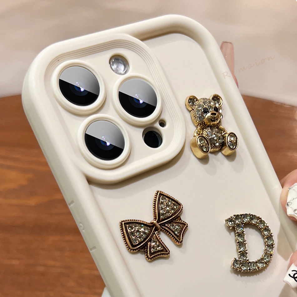 Sang Trọng Ốp Điện Thoại Silicon Mềm Hình Gấu Cho iphone 11 12 13 14 15 pro max 11pro x xr xs max 6 6s 7 8 plus se 2020 13pro 14pro