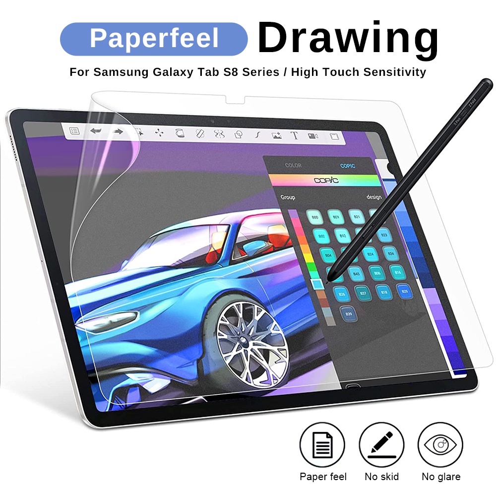 Paper Like Matte Frosted Film For Samsung Galaxy Tab A9 S9 FE 10.9" S8 Ultra 14.6" S7 Plus 12.4inch 8.7" PET Painting Write Protective Film Screen Protectors Film