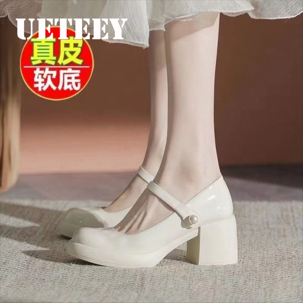 UETEEY  giày búp bê Mary Jane Lolita Đế da mềm đế êm thời trang Nhẹ nhàng Thể thao Tự tin Phù hợp Nhẹ FLF23B0KH4 46Z231112