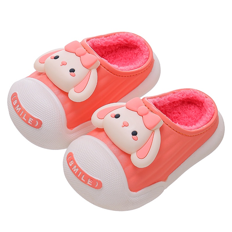 Dép Bông Đi Trong Nhà Chống Nước Giữ Ấm Mùa Đông Dành Cho Trẻ Em