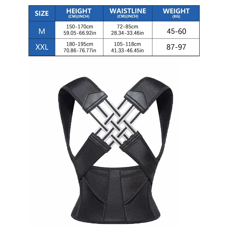 Đai Lưng Chỉnh Sửa Tư Thế Ngồi Đúng Cách Chống Gù Cho Người Lớn