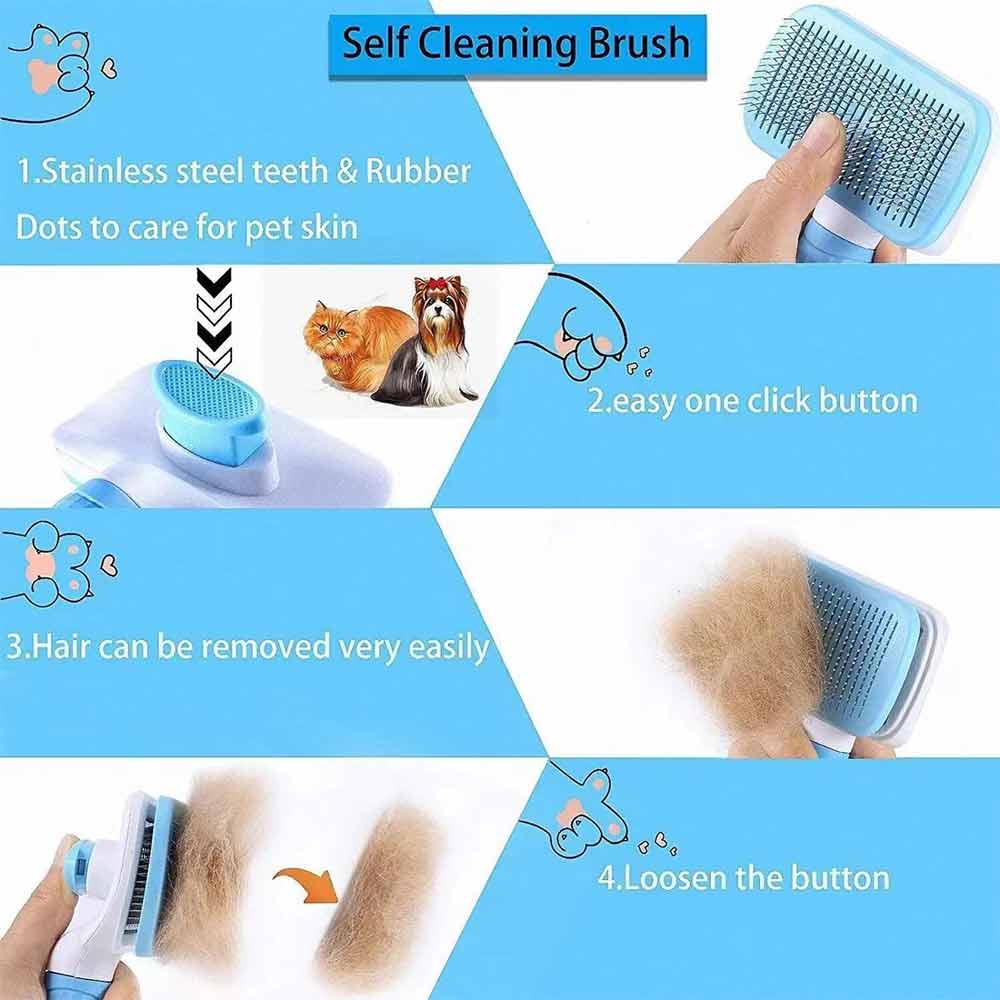 One click hair removal pet comb friendly pet skin protection design effectively removes dead hair