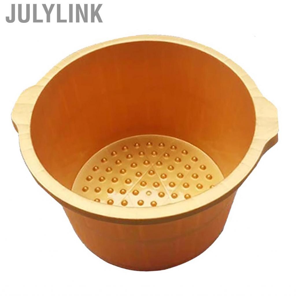 Julylink Foot Soaking Bath Basin with  Bumps Thickened Soothe Fatigue Home Spa Tub Coffee