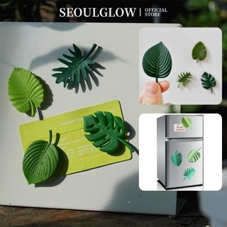 Tủ lạnh patch/4 gói nam châm hình lá rùa sáng tạo cho tủ lạnh nhà bếp và trang trí nội thất