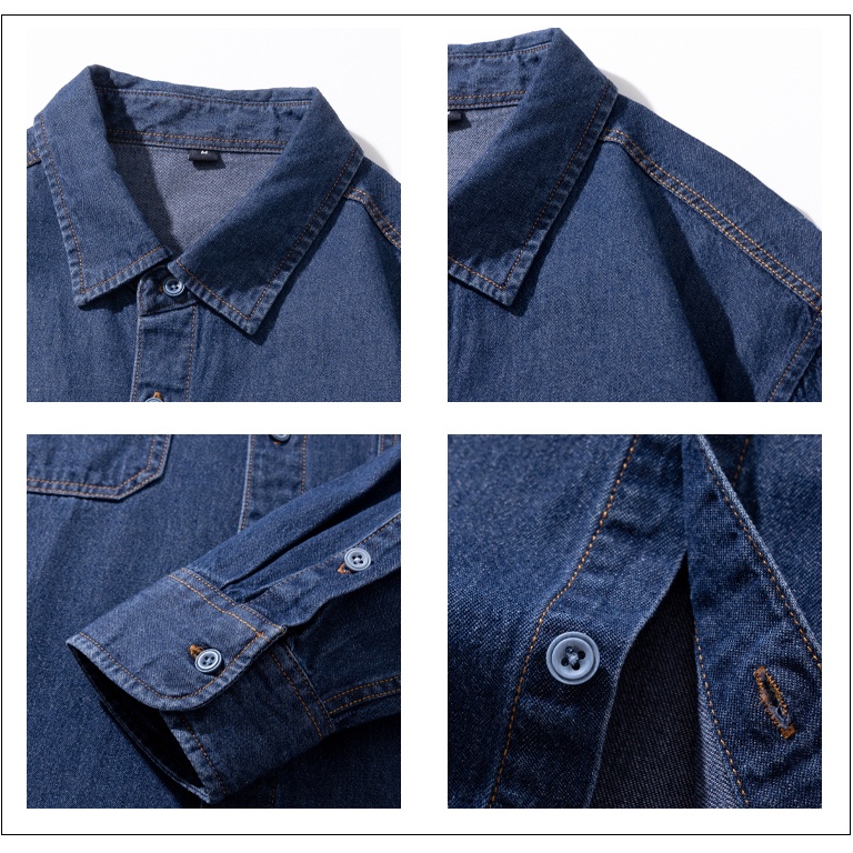 Áo Sơ Mi denim Dài Tay Thời Trang Cho Nam