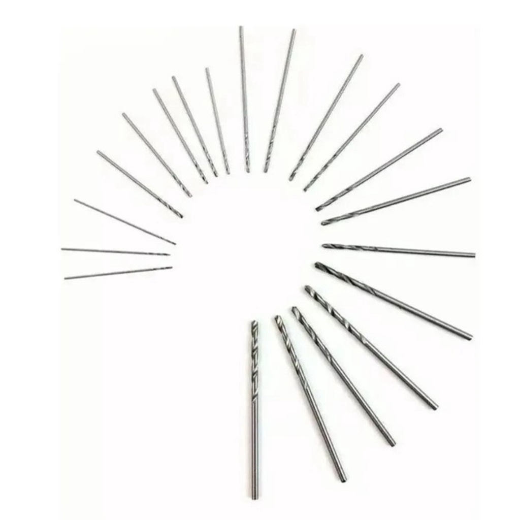 PunkyRabbit 20 Mũi khoan xoắn HSS thẳng mũi nhỏ có hộp nhựa để sửa chữa gia đình