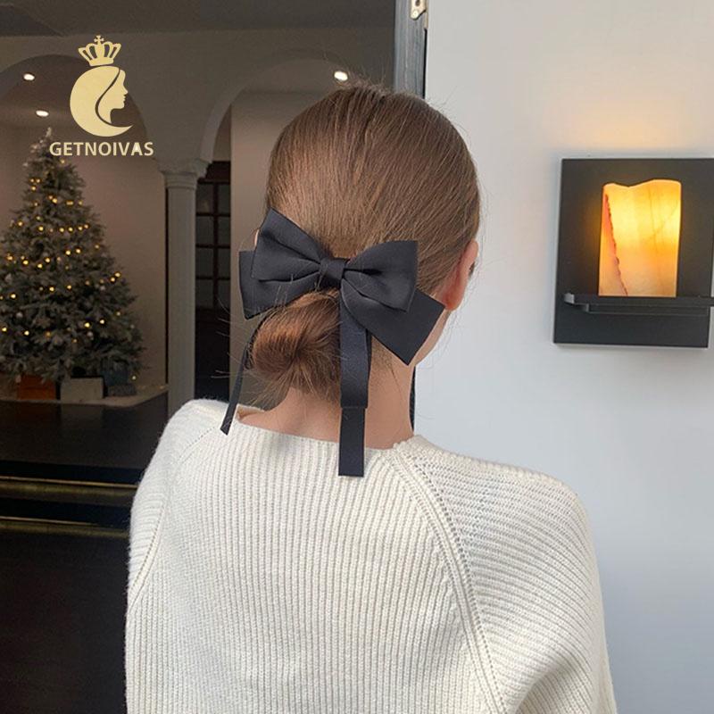 Kẹp Tóc Hình Nơ Bằng Vải satin Chất Lượng Cao Thời Trang