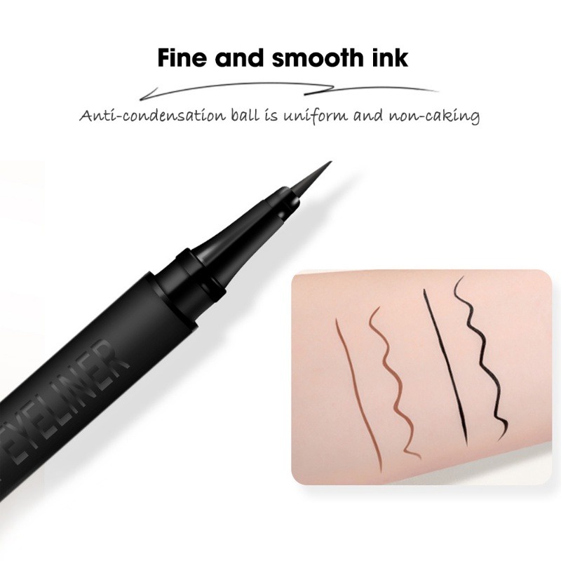 QIAWES 4Colors Ultra Slim 0,1mm Liquid Eyeliner Pen Chống nước nhanh khô Bút chì kẻ mắt lâu trôi dành cho nữ Mỹ phẩm trang điểm ღ COD