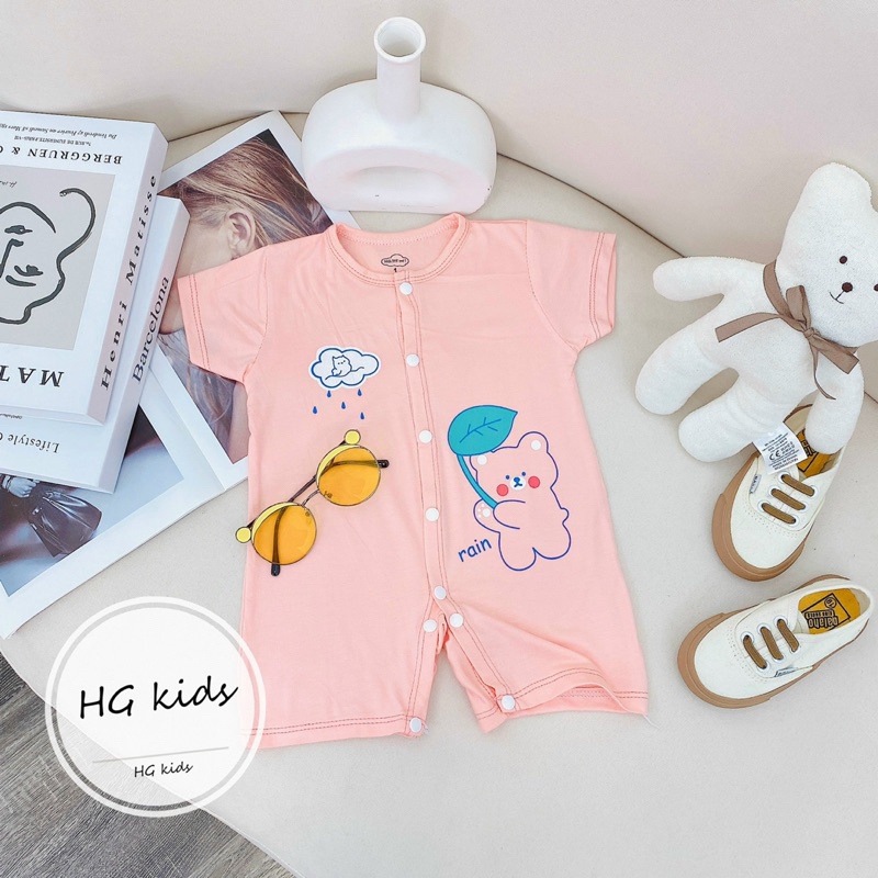 Body đùi/cộc tay cài thẳng HG Kids chất thun lạnh loại 1 siêu mềm mát cho bé trai bé gái