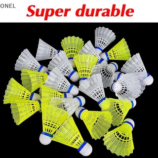 Onel 1/5 quả cầu lông bằng nhựa bền màu trắng vàng quả cầu nhựa hộp cầu lông bằng nhựa dành cho tập luyện giải trí