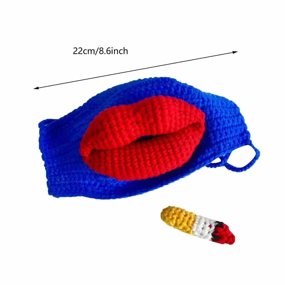 Ready Stock Cute Funny Sand Sculpture Big Lipstick Lip Mask Handmade DIY Knitting Yarn Family Who Understands