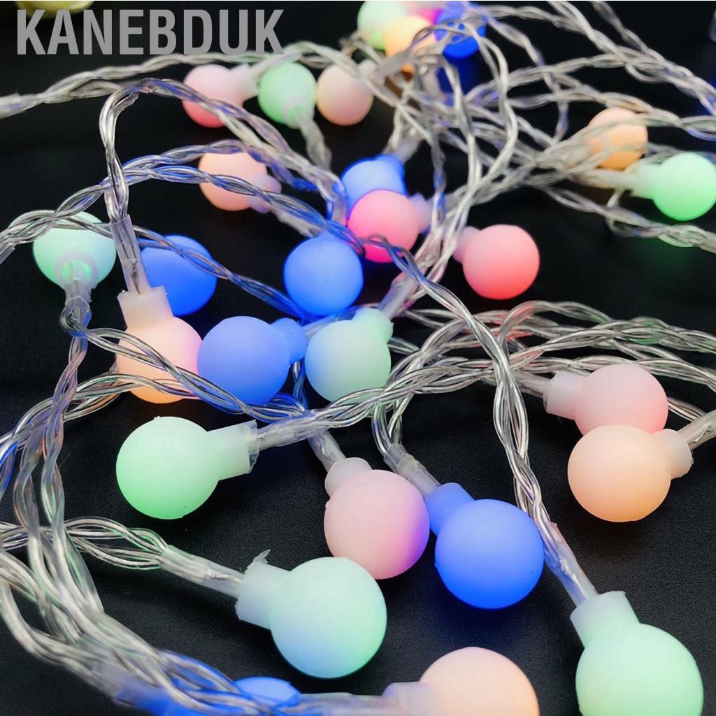Kanebduk Outdoor String Lights LED Round Ball Shape Colorful Light Ornament for Camping Party
