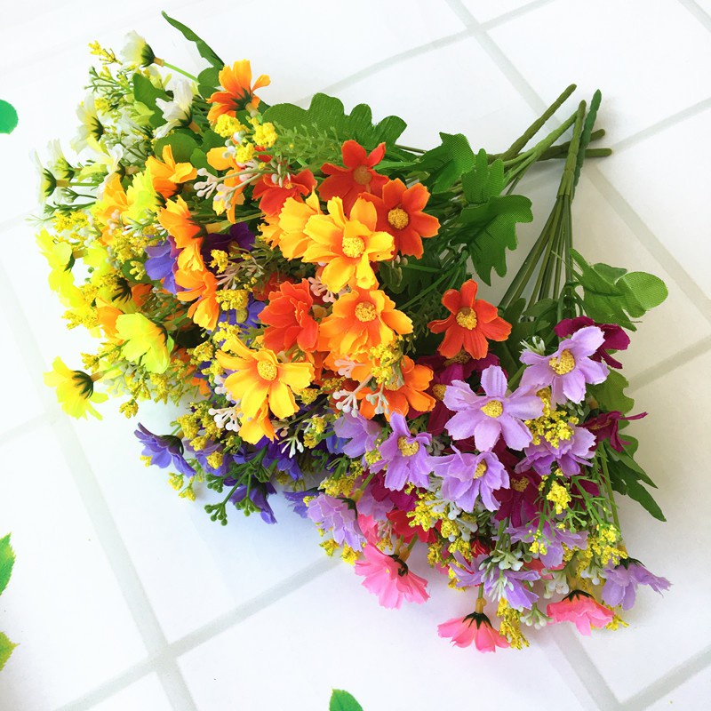 Chùm hoa cúc nhỏ VI015, hoa lụa, hoa giả