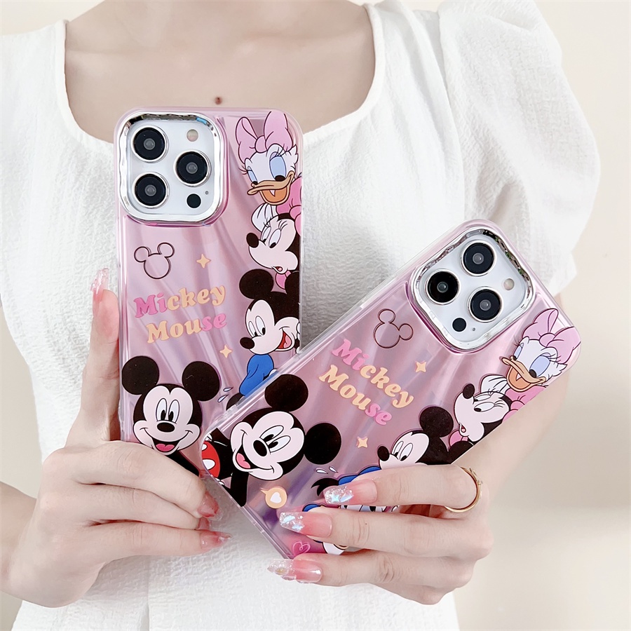 Ốp Điện Thoại Hình Chuột mickey minnie Vịt donald Cho iphone 15 pro max 14 pro max 13 pro max 12 pro max 11