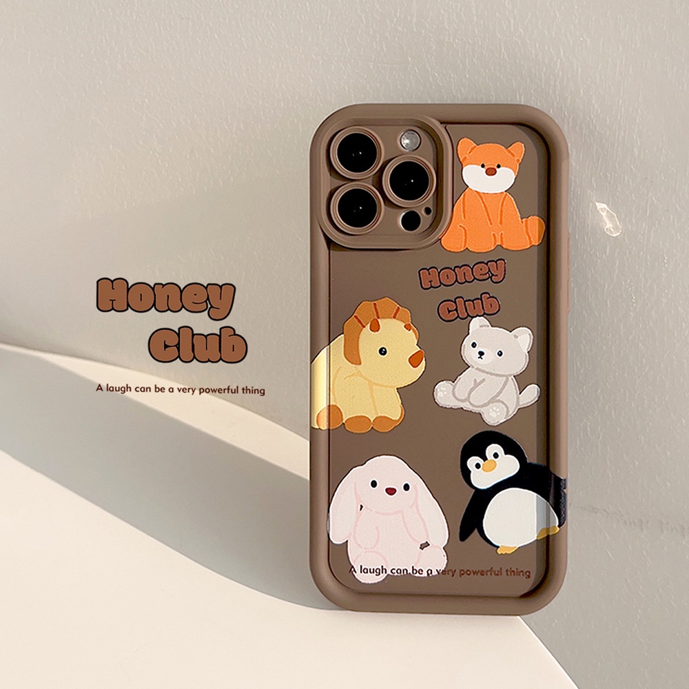 Ốp Điện Thoại tpu Silicon Chống Rơi Hình Động Vật Cho iphone 11 12 13 14 15 pro max plus x xr xs max 7 8 plus se2020
