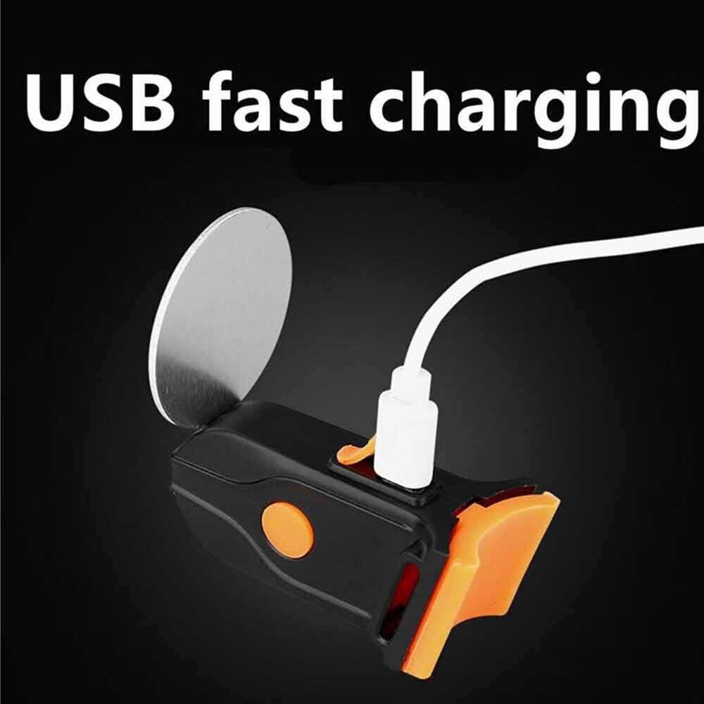 1Pc Bicycle USB Rechargeable Front Rear LED Light/Cycling Safety Warning COB Tail Flash Lamp/Mountain Bike Portable Waterproof Taillight