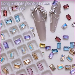 Bộ 10 hạt đá 3d lấp lánh đính móng tay charms