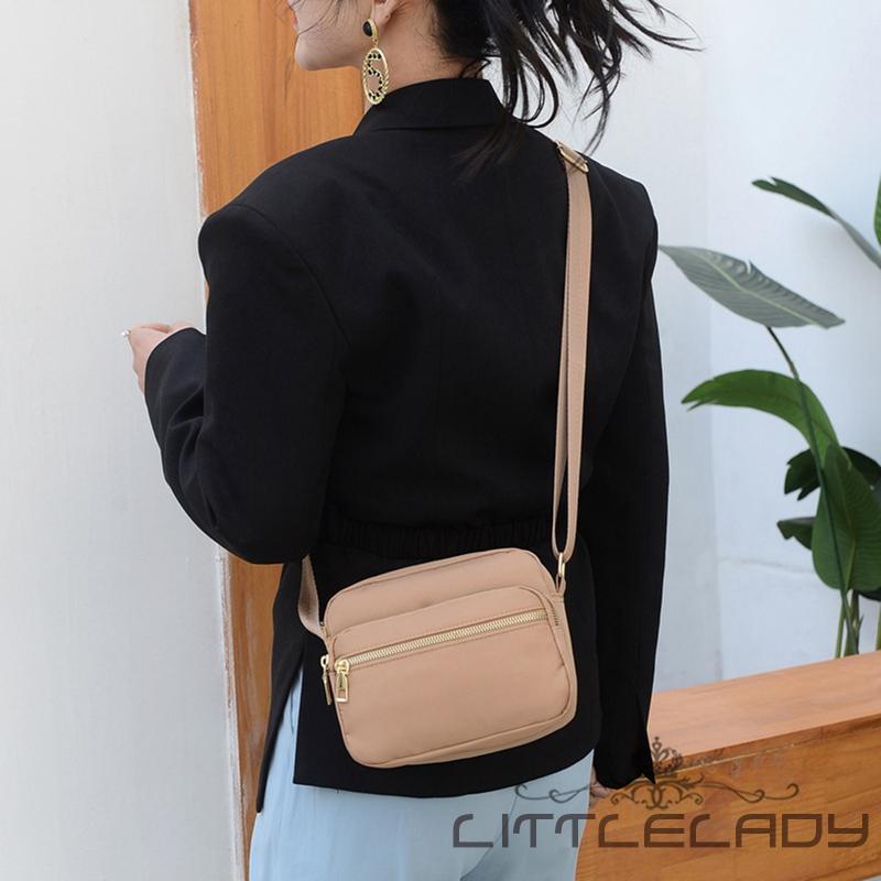 Túi Đeo Chéo Nhiều Ngăn Khóa Kéo Thời Trang Cho Nữ