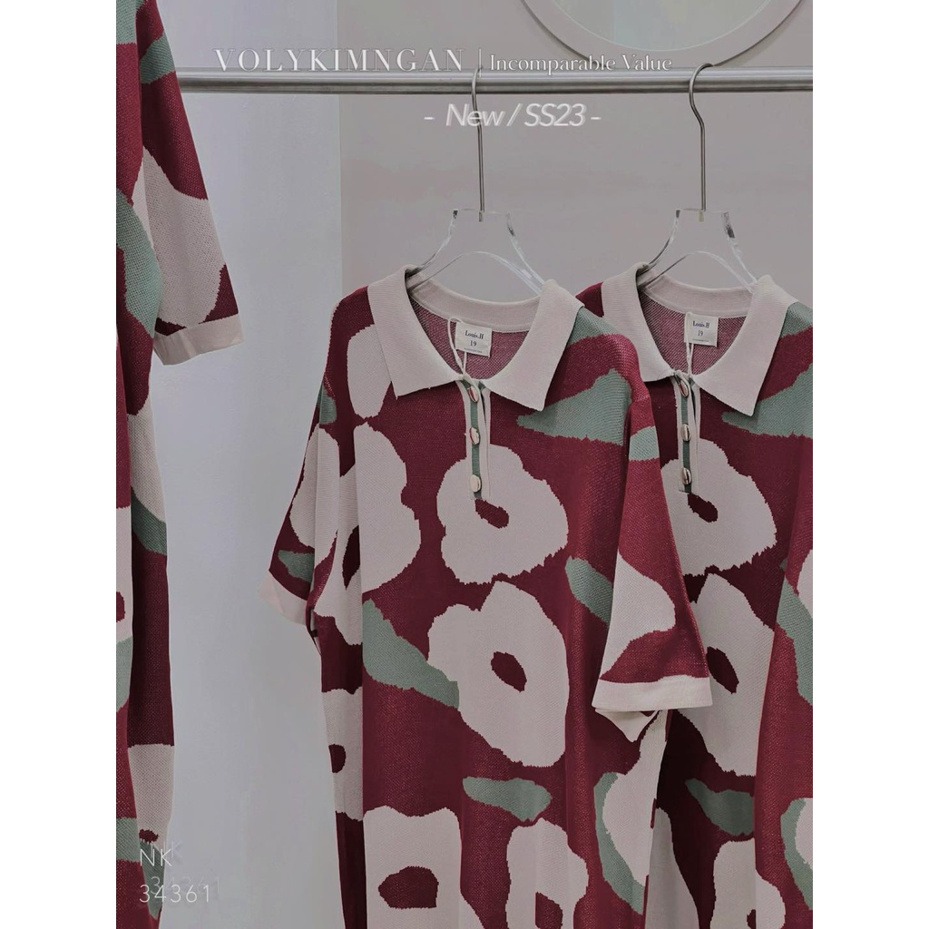 Váy mon.te hoa tím l.ouis 3 màu