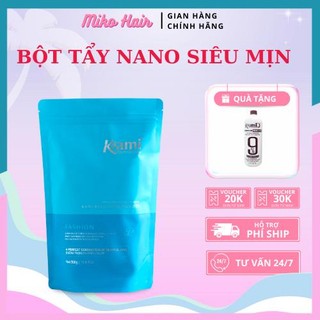 Thuốc tẩy tóc an toàn tại nhà không độc hại, bột tẩy tóc cao cấp kami túi 500g không gây xót da đầu tặng kèm oxy