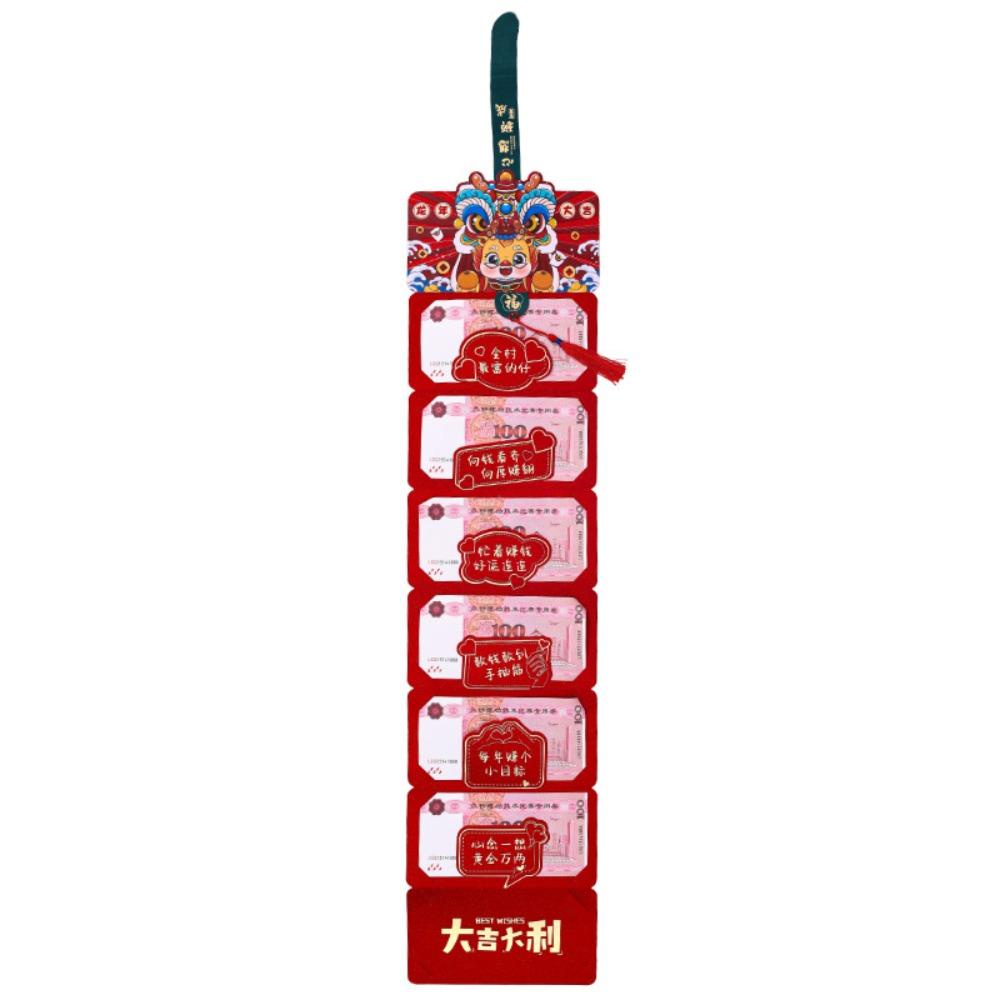 Bao Lì Xì Đỏ Hình Chữ Nhật Năm Mới angpao cny angpaw May Mắn Phong Cách Trung Hoa Có Thể Gập Lại