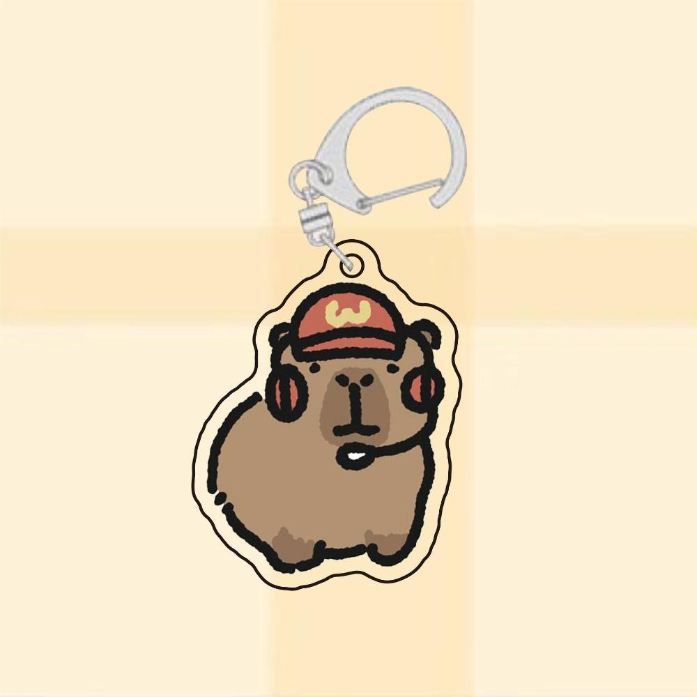 Mmluck capibara Móc Chìa Khóa acrylic Đáng Yêu Vui Nhộn Bằng acrylic unisex