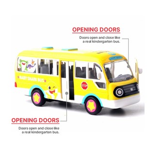 [Mica] Baby Shark Kindergarten Metal Pullback Bus